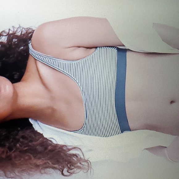 DONATING SOON NWT striped bralette - Picture 7 of 9
